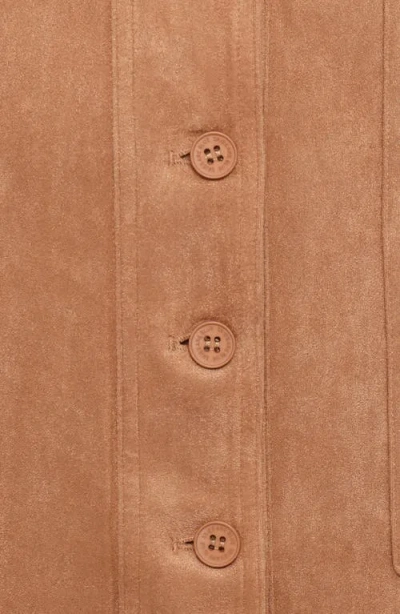 Petal And Pup Petal & Pup Xoey Sleeveless Faux Suede Minidress In Brown