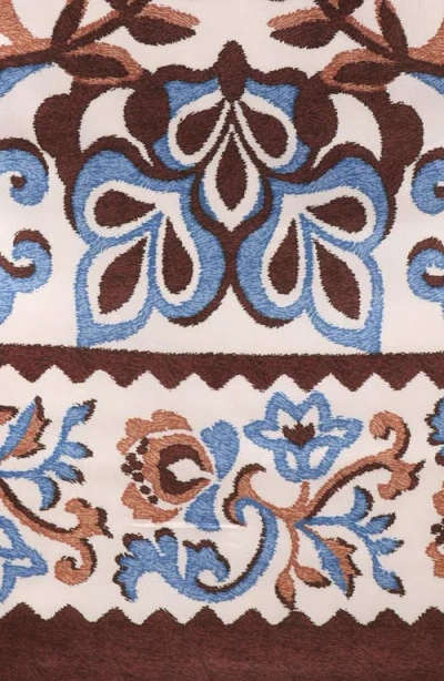 Petal And Pup Petal & Pup Megan Printed Bell Sleeve Satin Minidress In Red