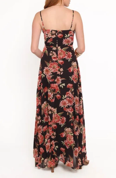 Petal And Pup Petal & Pup Naver Floral Print Sleeveless Maxi Dress In Black