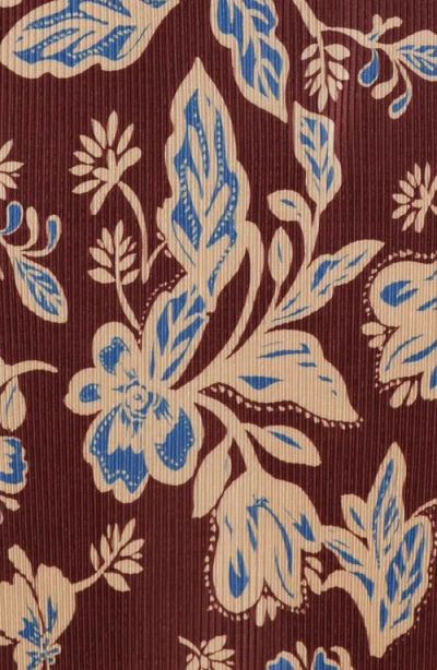 Petal And Pup Petal & Pup Morena Plissé Long Sleeve Midi Dress In Brown