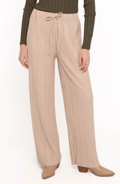 Petal And Pup Petal & Pup Davis Pleated Wide Leg Knit Pants In Animal Print