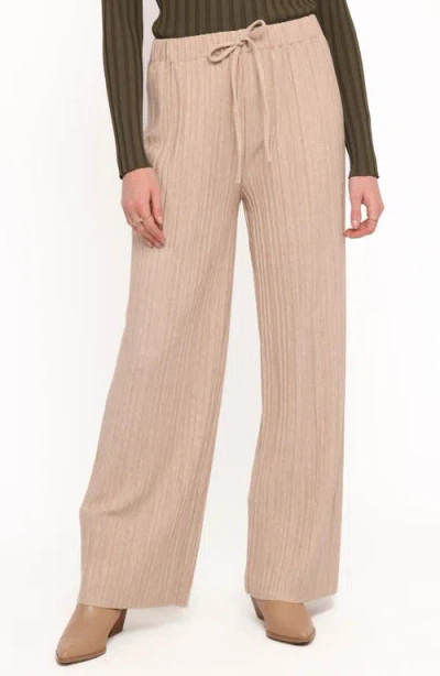 Petal And Pup Petal & Pup Davis Pleated Wide Leg Knit Pants In Animal Print