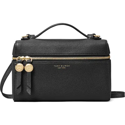 Tory Burch Mini Romy Slim Logo-print Tote Bag In Black