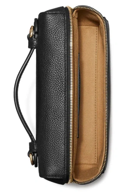 Tory Burch Mini Romy Slim Logo-print Tote Bag In Black