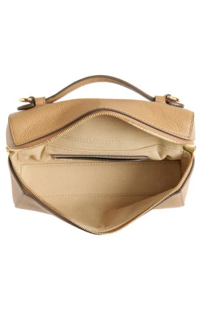 Tory Burch Romy Slim Leather Top Handle Bag In Brown