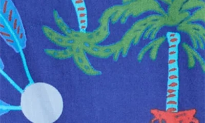 Sugarlips Punta Alta Puff Sleeve Cotton Top In Blue