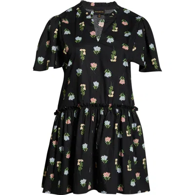 Sugarlips Mayrel Floral Rockabye Cotton Trapeze Dress In Multi
