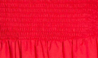 Sugarlips Zelda Smocked Long Sleeve Maxi Dress In Red