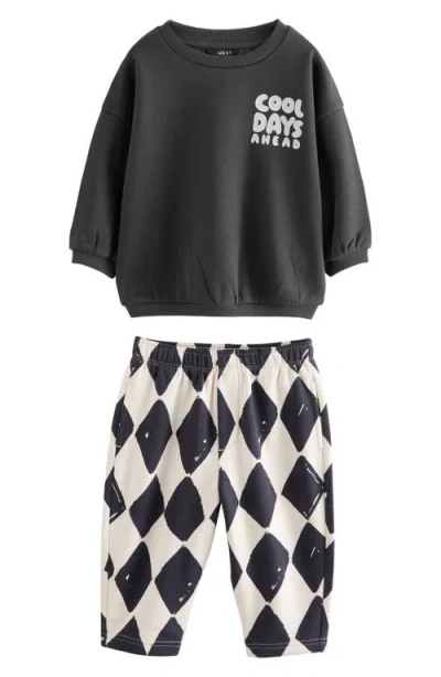 Next Kids' 4-pack Assorted Cool Days Ahead Sweatshirts & Sweatpants Set In Black