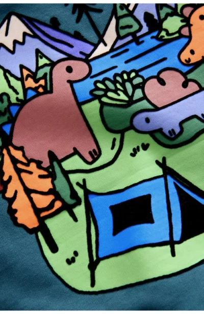 Next Kids' Dino Camp Cotton Graphic Sweatshirt In Blue