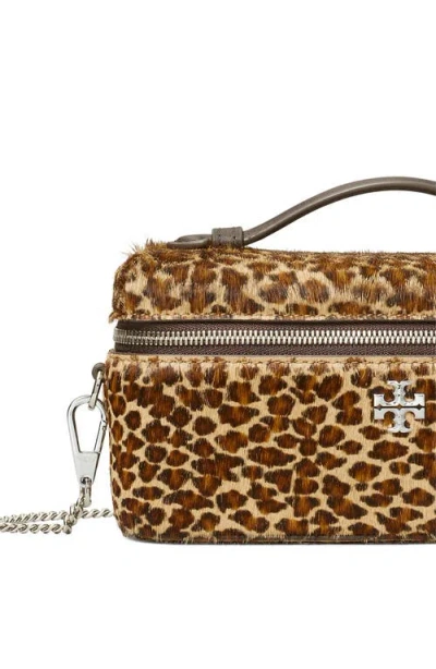 Tory Burch Kira East/west Vanity Case In Animal Print