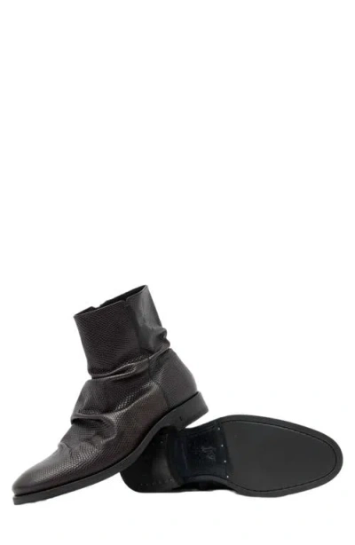 John Varvatos Morrison Sharpei Slouchy Reptile Embossed Boot In Black