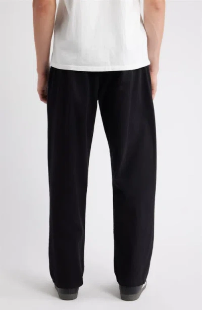 Standard Issue Standard Cotton Stretch Poplin Drawstring Slacker Pants In Black