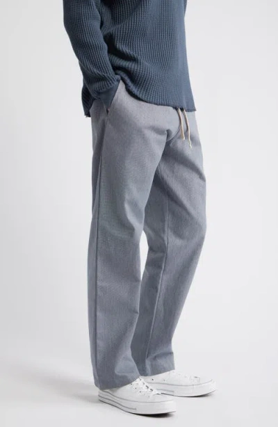 Standard Issue Standard Cotton Canvas Drawstring Slacker Pants In Gray