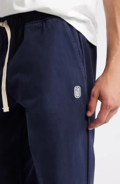 Standard Issue Standard Cotton Stretch Poplin Drawstring Slacker Pants In White