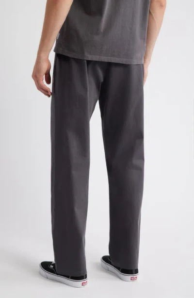 Standard Issue Standard Cotton Stretch Poplin Drawstring Slacker Pants In Black