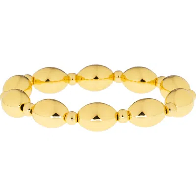 Marlyn Schiff Oversize Bead Stretch Bracelet In Gold