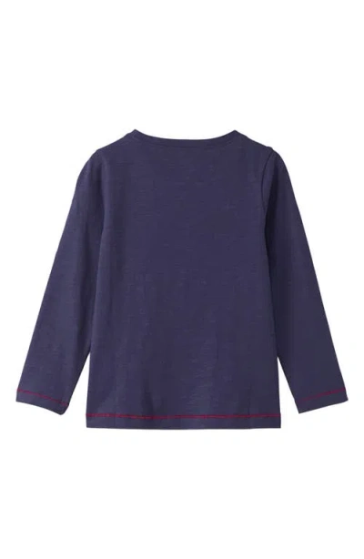 Hatley Kids' Falling Hearts Embroidered T-shirt In Blue