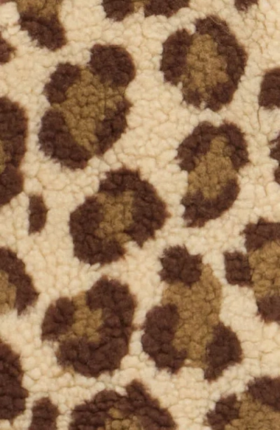 Mini Boden Kids' Leopard Print Textured Fleece Vest In Brown