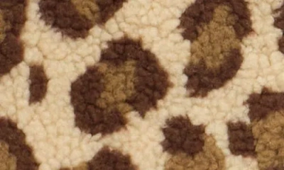 Mini Boden Kids' Leopard Print Textured Fleece Vest In Brown