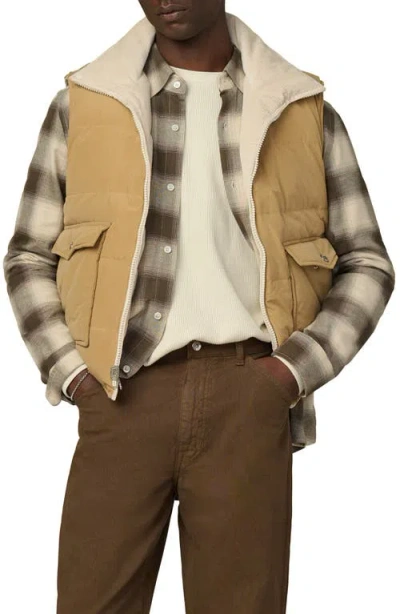 Joe's Reversible Corduroy Puffer Vest In Neutral
