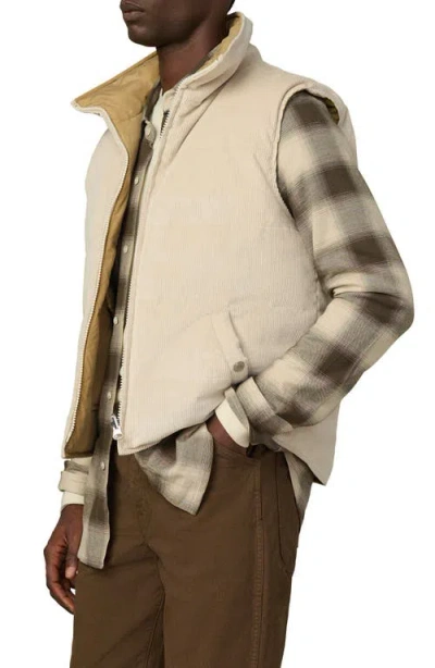 Joe's Reversible Corduroy Puffer Vest In Neutral