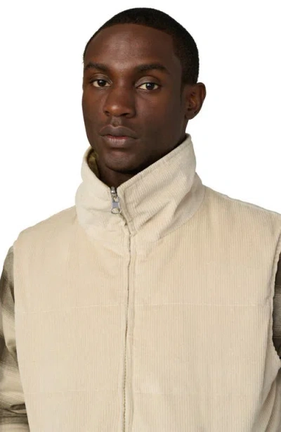 Joe's Reversible Corduroy Puffer Vest In Neutral
