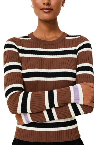 Solid & Striped The Dora Rib Stripe Top In Brown