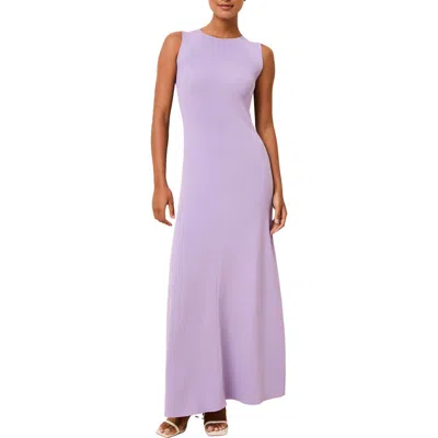 Solid & Striped The Lucerne Rib Sleeveless Dress In Purple