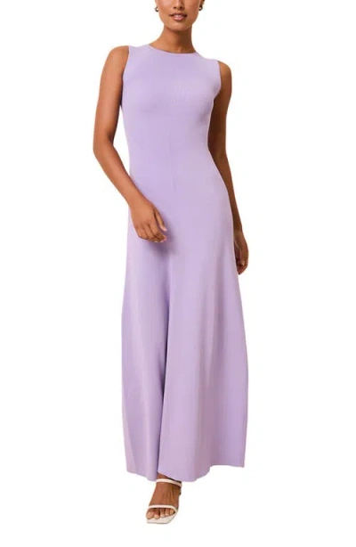Solid & Striped The Lucerne Rib Sleeveless Dress In Purple