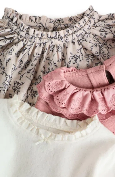 Next Kids' 3-pack Assorted Cotton Ruffle Tops In Multi