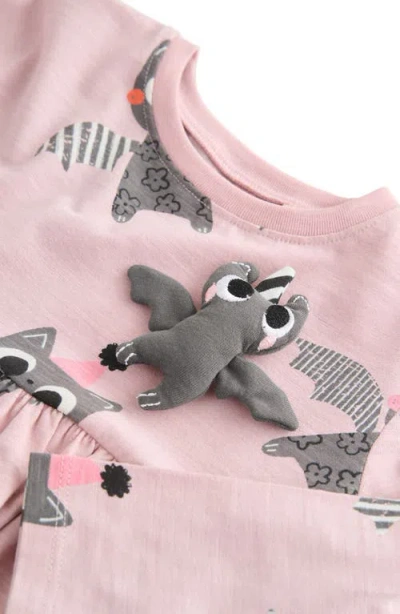 Next Kids' Bat Long Sleeve Jersey Dress In Pink
