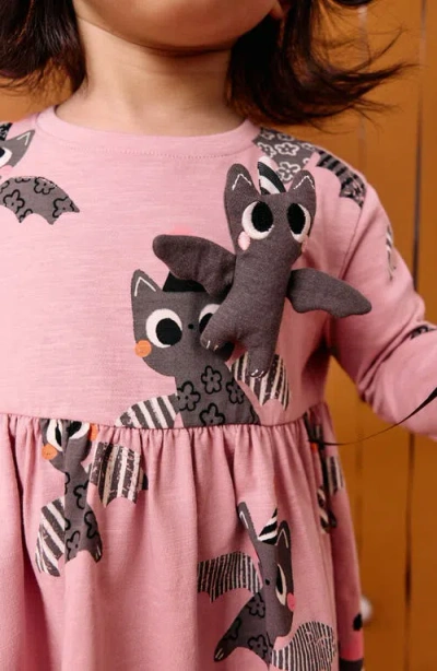 Next Kids' Bat Long Sleeve Jersey Dress In Pink