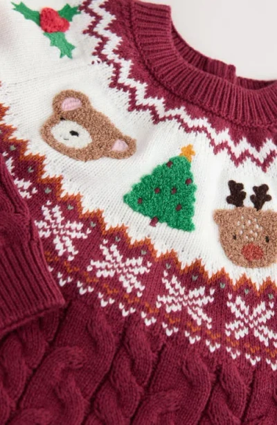 Next Kids' Fair Isle Sweater Dress In Brown