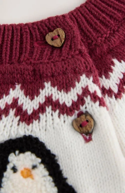 Next Kids' Fair Isle Sweater Dress In Brown