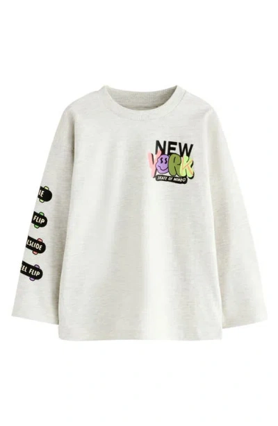 Next Kids' New York Long Sleeve Graphic T-shirt In Gray