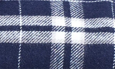 Petite Plume Oxford Tartan Cotton Flannel Sheet Set In Blue