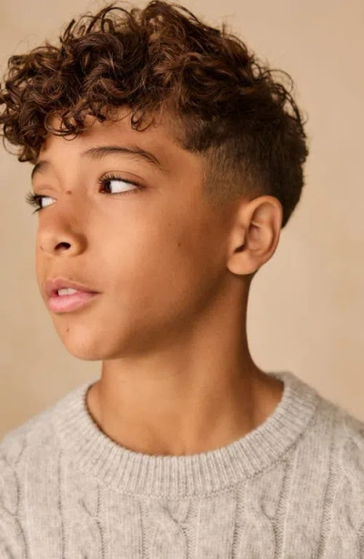 Next Kids' Cable Crewneck Sweater In Gray