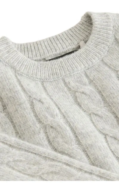 Next Kids' Cable Crewneck Sweater In Gray