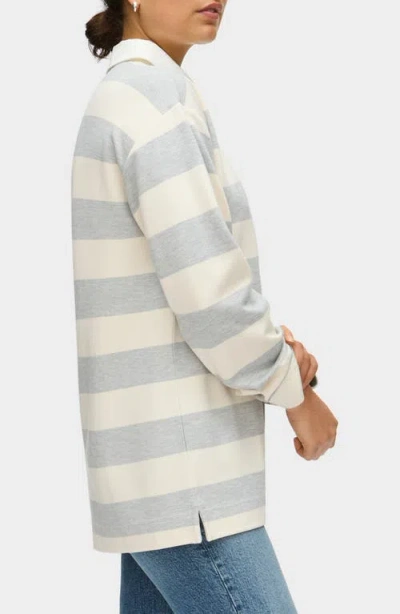 Aligne Joni Stripe Organic Cotton Blend Rugby Shirt In Multi