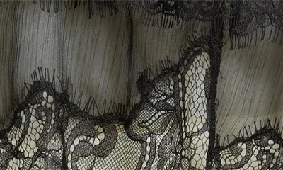 Loveshackfancy Vienne Lace Crop Top In Black