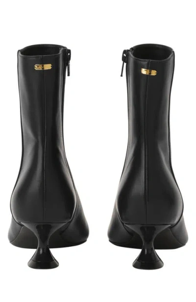 Lanvin Midnight Step Leather Ankle Boot In Animal Print