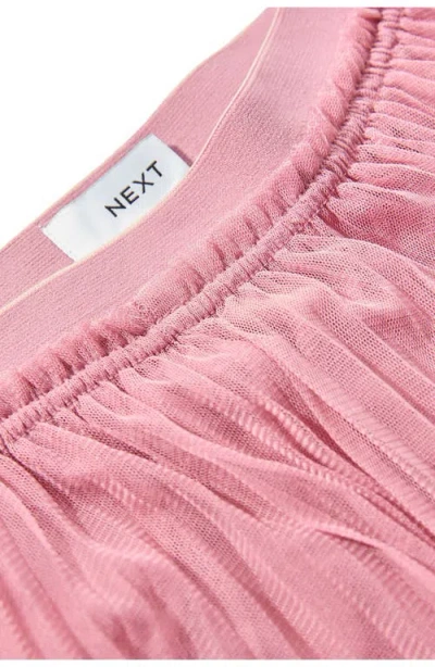 Next Pleate Mesh Skirt In Pink