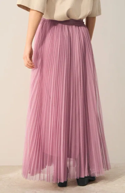Next Pleate Mesh Skirt In Pink