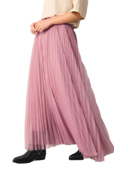 Next Pleate Mesh Skirt In Pink