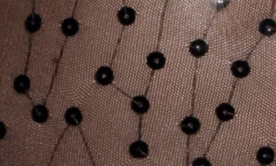 Dreamgirl Nightsky Sequin Mesh Teddy In Black