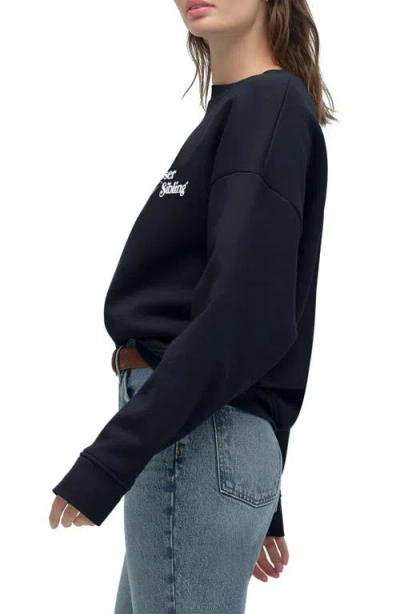 Favorite Daughter Loser Sibling Cotton Blend Sweatshirt In Blue