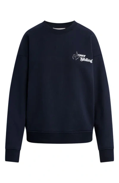 Favorite Daughter Loser Sibling Cotton Blend Sweatshirt In Blue