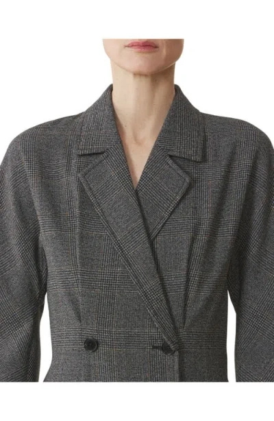 Lanvin Double-breasted Prince Of Wales Wool Dress In Gray