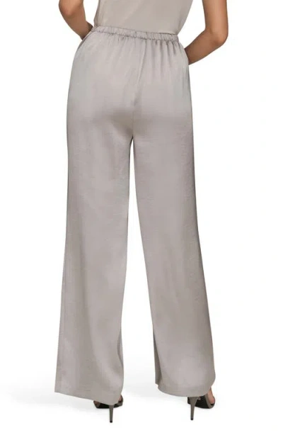 Donna Karan New York Pull-on Wide Leg Pants In Gray